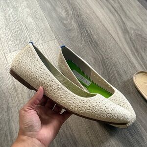 Rothy's Cream Knit Women's Ballet Flats Round toe Comfort 12